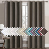 Faux Linen Blackout Thermal Insulated Grommet Curtain