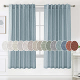 Natural Linen Tab Loop Pocket Semi Sheer Light Filtering Curtains