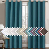 Faux Linen Blackout Thermal Insulated Grommet Curtain