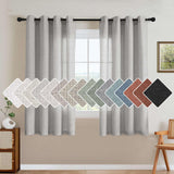 H.VERSAILTEX Natural Linen Curtains 63 inches Long for Living Room 2 Panels Back Tab Loop Pocket Textured Light Filtering Semi Sheer Curtains Rustic Farmhouse Boho Curtain for Bedroom, Sea Grass