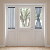 H.VERSAILTEX Linen French Door Curtains Semi Sheer Light Reducing Privacy Doors Window Cover with Tieback | Rod Pocket 1 Panel Door Shades for Glass Living Room Doorways,52" W x 72" L,Linen