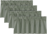 H.VERSAILTEX 100% Blackout Valances for Windows Kitchen Window Rod Pocket Privacy Decorative Curtains 2 Pack