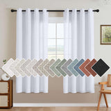 H.VERSAILTEX Natural Linen Curtains 63 inches Long for Living Room 2 Panels Back Tab Loop Pocket Textured Light Filtering Semi Sheer Curtains Rustic Farmhouse Boho Curtain for Bedroom, Sea Grass