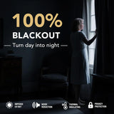 H.VERSAILTEX 100% Blackout Curtains – Back Tab Thermal Insulated Window Drapes, Set of 2