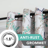 H.VERSAILTEX Floral 100% Blackout Vintage Curtains Patterned Thermal Insulated Grommet Window Drapes