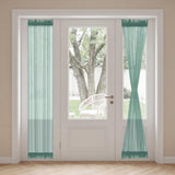 H.VERSAILTEX Linen French Door Curtains Semi Sheer Light Reducing Privacy Doors Window Cover with Tieback | Rod Pocket 1 Panel Door Shades for Glass Living Room Doorways,52" W x 72" L,Linen