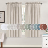 Natural Linen Rod Pocket Curtains Semi Sheer Curtains
