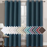 Faux Linen Blackout Thermal Insulated Grommet Curtain