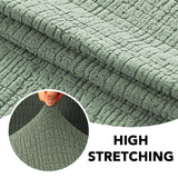 H.VERSAILTEX Premium Jacquard Stretch Sofa Cover with Waterproof Seat & Elastic Bottom Protection for Kids,Pets 1-Piece Furniture Protector Slipcover(Armchair,Sea Grass)
