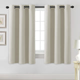Blackout Curtains Thermal Insulated Grommet Top Solid Color Curtains