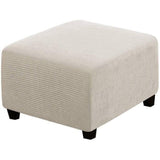 Ottoman Cover Slipcover Rectangle Fit Length Footrest Sofa Slipcovers Stool Cover