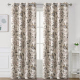 H.VERSAILTEX Floral Blackout Curtains for Living Room Thermal Insulated Grommet Drapes