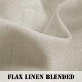 Light Filtering Linen Textured Curtains Grommet Curtains