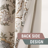 H.VERSAILTEX Floral Blackout Curtains for Living Room Thermal Insulated Grommet Drapes