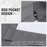 Full Light Blocking Thermal Insulated Curtain Draperies with Soft White Coating