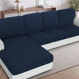 H.VERSAILTEX Sectional Couch Covers 1 Piece Chaise Slipcover L Shape Separate Cushion Couch Cover for Both Left/Right Sectional Couch