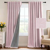 H.VERSAILTEX 100% Blackout Curtains Back Tab Full Light Blocking Thermal Insulated 2 Panels