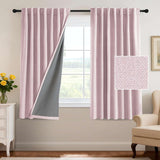 H.VERSAILTEX 100% Blackout Curtains Back Tab Full Light Blocking Thermal Insulated 2 Panels