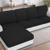 H.VERSAILTEX Sectional Couch Covers 1 Piece Chaise Slipcover L Shape Separate Cushion Couch Cover for Both Left/Right Sectional Couch