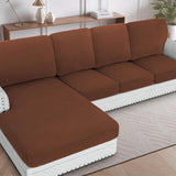 H.VERSAILTEX Sectional Couch Covers 1 Piece Chaise Slipcover L Shape Separate Cushion Couch Cover for Both Left/Right Sectional Couch