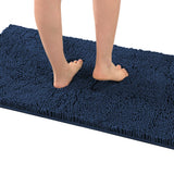 H.VERSAILTEX Bath Mat Bath Rug for Bathroom Luxury Chenille Bathroom Rug Mat Extra Soft and Absorbent Microfiber Shaggy Rugs Non Slip Rug Quick Dry Bath Mat Washable, 24 x 36 Inches, Dove Gray