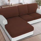 H.VERSAILTEX Sectional Couch Covers 1 Piece Chaise Slipcover L Shape Separate Cushion Couch Cover for Both Left/Right Sectional Couch