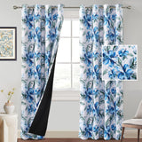 Floral Printed 100% Blackout Curtains for Bedroom