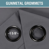 Blackout Thermal Insulated Treatment Extra Long Grommet Top Solid Color Curtains