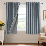 H.VERSAILTEX 100% Blackout Curtains Back Tab Full Light Blocking Thermal Insulated 2 Panels