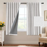 H.VERSAILTEX 100% Blackout Curtains Back Tab Full Light Blocking Thermal Insulated 2 Panels