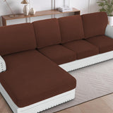 H.VERSAILTEX Sectional Couch Covers 1 Piece Chaise Slipcover L Shape Separate Cushion Couch Cover for Both Left/Right Sectional Couch