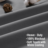 Full Light Blocking Thermal Insulated Curtain Draperies with Soft White Coating