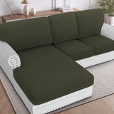 H.VERSAILTEX Sectional Couch Covers 1 Piece Chaise Slipcover L Shape Separate Cushion Couch Cover for Both Left/Right Sectional Couch