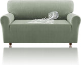 H.VERSAILTEX Jacquard Waterproof Sofa Slipcover – Stretch Couch Cover with Elastic Bottom