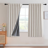 H.VERSAILTEX 100% Blackout Curtains – Back Tab Thermal Insulated Window Drapes, Set of 2