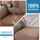 H.VERSAILTEX Waterproof Sofa Seat Cushion Covers Sofa Covers for Seating Couch Cushion Slipcover Protectors Non Slip Cushion Cover, Made of Looped Fleece Fabric Durable Sturdy (3 Pack, Caramel)