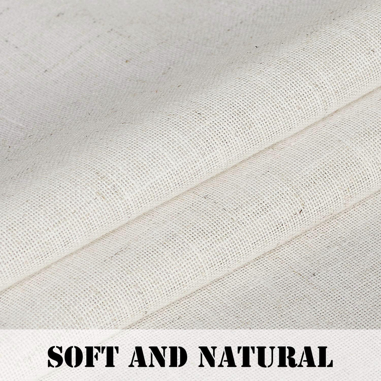 Natural Linen Tab Top Curtains Semi Sheer Curtains