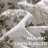 H.VERSAILTEX Linen Blend Curtains for Living Room Printed Floral Curtain Grommet Farmhouse Flower Patterned Drapes Window Treatment Panels Set of 2 Panels, 52" W x 63" L, Retro Floral - Brown