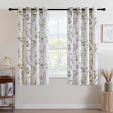 H.VERSAILTEX Linen Blend Curtains for Living Room Printed Floral Curtain Grommet Farmhouse Flower Patterned Drapes Window Treatment Panels Set of 2 Panels, 52" W x 84" L, Belinna Floral - Orange