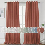 Natural Linen Tab Loop Pocket Semi Sheer Light Filtering Curtains