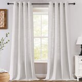 H.VERSAILTEX Linen Light Filtering Curtains 84 Inch for Living Room, Linen
