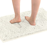 H.VERSAILTEX Bath Mat Bath Rug for Bathroom Luxury Chenille Bathroom Rug Mat Extra Soft and Absorbent Microfiber Shaggy Rugs Non Slip Rug Quick Dry Bath Mat Washable, 24 x 36 Inches, Dove Gray