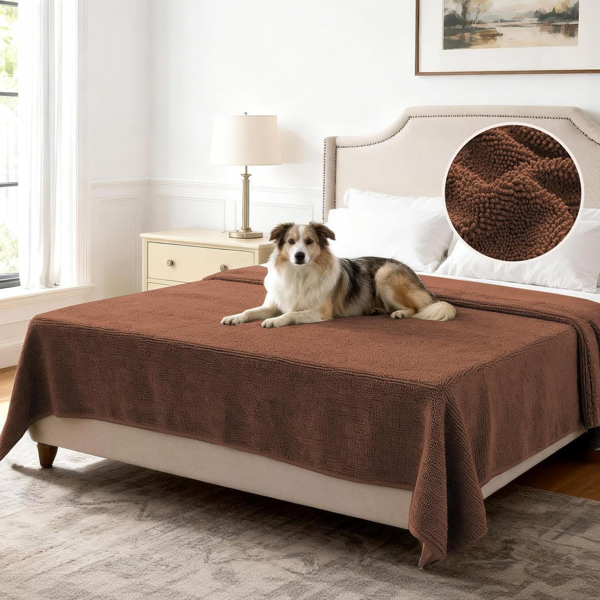 H.VERSAILTEX Chenille Pet Couch Cover – Non-Slip Sofa Protector for Dogs & Pets