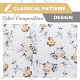 H.VERSAILTEX Linen Blend Curtains for Living Room Printed Floral Curtain Grommet Farmhouse Flower Patterned Drapes Window Treatment Panels Set of 2 Panels, 52" W x 84" L, Belinna Floral - Orange