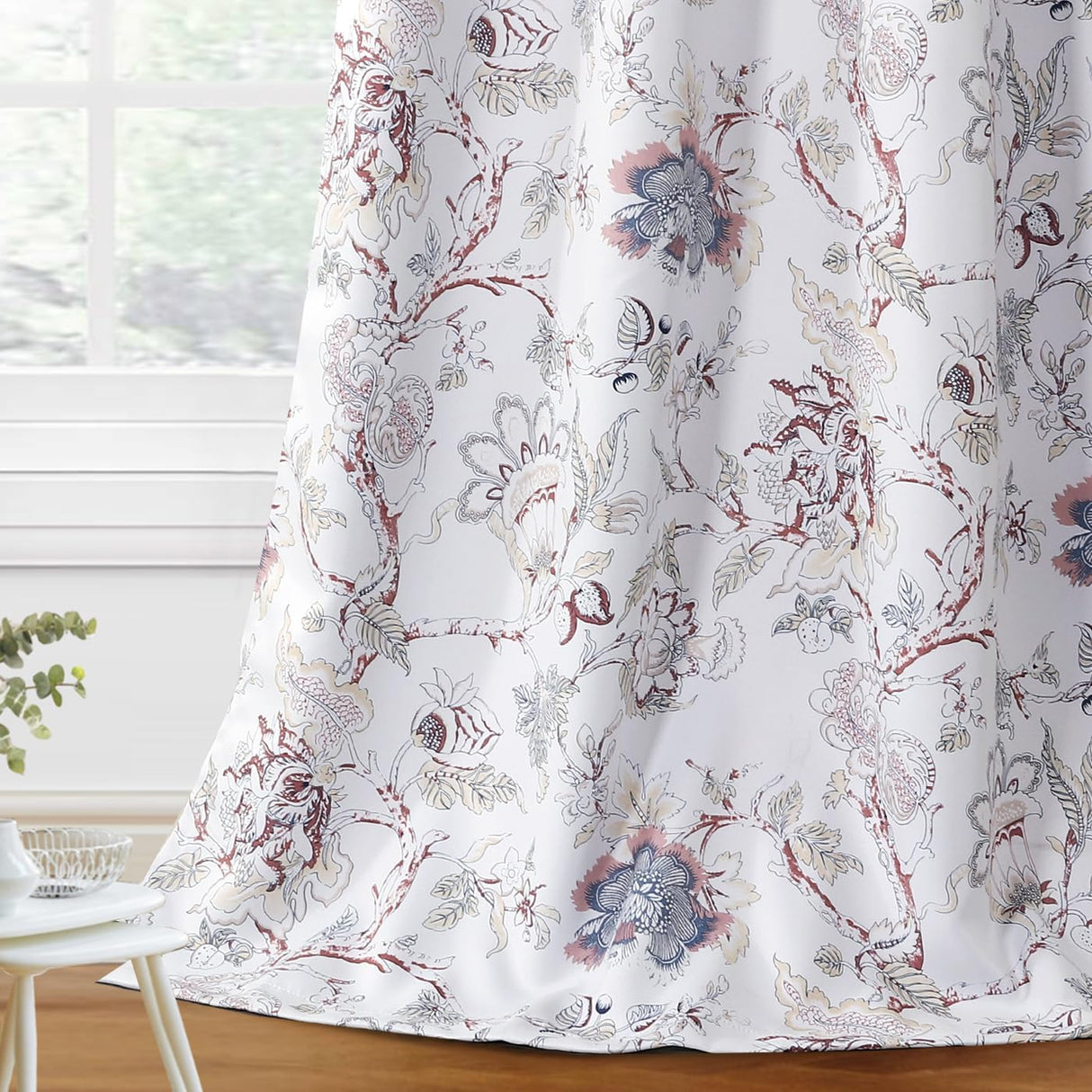 H.VERSAILTEX Floral Blackout Curtains for Living Room Thermal Insulated Grommet Drapes