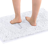 H.VERSAILTEX Bath Mat Bath Rug for Bathroom Luxury Chenille Bathroom Rug Mat Extra Soft and Absorbent Microfiber Shaggy Rugs Non Slip Rug Quick Dry Bath Mat Washable, 24 x 36 Inches, Dove Gray