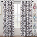 H.VERSAILTEX Blackout Curtains for Bedroom Printed Design 96 Inch Thermal Insulated 2 Panels