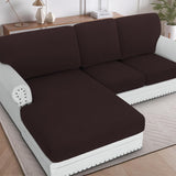 H.VERSAILTEX Sectional Couch Covers 1 Piece Chaise Slipcover L Shape Separate Cushion Couch Cover for Both Left/Right Sectional Couch