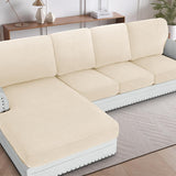 H.VERSAILTEX Sectional Couch Covers 1 Piece Chaise Slipcover L Shape Separate Cushion Couch Cover for Both Left/Right Sectional Couch