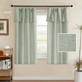 H.VERSAILTEX Linen Semi-Sheer Curtains 84 Inch for Living Room, Ivory